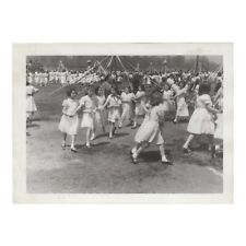 Vintage Photo Skipping May Day Celebration May Pole Snapshot picture