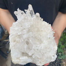 3.2lb Large Natural Clear White Quartz Crystal Cluster Rough Healing Specimen picture