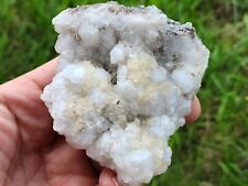 RARE,SUPERB LUSTROUS WHITE-CLEAR ANALCIME CRYSTALS,CALCITE,OREGON  picture