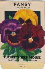 Vintage Flower Seed Packet PANSY 1920s 