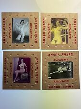 Vtg 60s Original 35mm Slide Transparency Cheesecake Busty Pinup Set Lot X 4 #213 picture