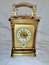 Late 19th Century THEODORE B. STARR New York Brass Carriage Wind-Up Key Clock picture
