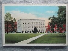 Col. Drake Park And Second National Bank Building, Titusville, PA Postcard picture