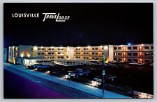Postcard KY Louisville Kentucky Travelodge Motel At Night picture
