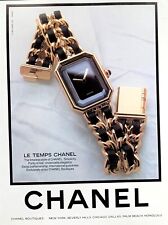 1987 CHANEL Le Temps Watch The Timeless Style of Chanel Vintage PRINT AD picture