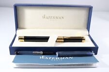 Vintage Waterman Perspective Lacquered Black Medium Fountain Pen, GT picture