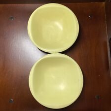 Vintage 2 Yellow Boonton Ware Salad Soup Bowls picture