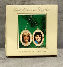 Vintage 1984 Hallmark Keepsake Ornament First Christmas Together Locket picture