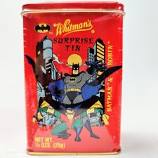 Vintage 90's Whitman's Surprise Tin Batman & Robin Gotham DC Comics Sealed New picture