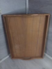 Wooden Teak Tray  Made in Philippines Good Wood Brand Vintage 1960s MCM picture
