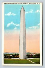 Washington Monument, Granite, Street View, Washington DC Vintage Postcard picture