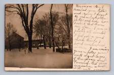 Bronson Michigan RPPC Antique Branch County Snow Photo Postcard 1909 picture