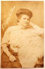 RPPC Happy New Year Portrait Of Woman In Dress Sheepskin  Real Photo Postcard picture