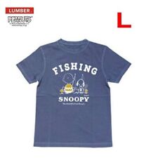 Lumber Peanuts Snoopy Fishing T-Shirt Navy L 231625 Men'S Charlie Brown picture
