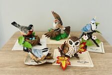 Lot of 5 Lenox Fine Porcelain Birds of the Garden Bluejay, Owl, Robin Etc. *Read picture