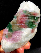 326g Natural Watermelon Color Tourmaline Crystal Ice Transparent Specimen ia3055 picture