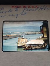 35mm Slide Red Kodak 1950's Hawaii Pearl Harbor, Overseas Terminal Ltd Rare picture