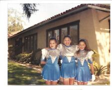 Vintage High School Cheerleader Girls Dancers in Sparkly Uniform 1990s Photo picture