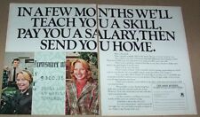 1974 print ad -US Army Reserve CUTE Girl career military Job vintage Advertising picture