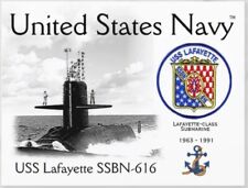 USS LAFAYETTE SSBN-616  SUBMARINE   -  Postcard picture