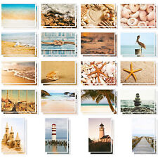 40 Pack Bulk Nautical Beach Seaside Postcards From Around the World, 4 x 6 In picture