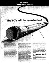 VINTAGE 1980 ELECTROVOICE MICROPHONE PL80 PRINT AD picture