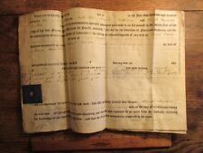 Antique 1866 British Legal Document Women's Property Rights Affidavit w/ Seals picture