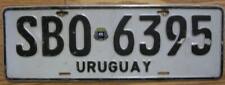 SINGLE MONTEVIDEO, URUGUAY LICENSE PLATE - 2000/04 - SBO 6395 picture