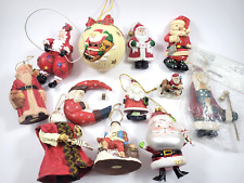 Santa Claus Christmas Ornaments Mixed Lot of 12 Retro St Nick some vintage picture