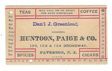 c1886 Postcard Trade Card Huntoon, Paige & Co. Spices, Cigars, Dan'l J.Greenleaf picture