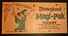 Vintage mid - 60s Disneyland Magi-Pak Child or Junior Ticket Coupon picture