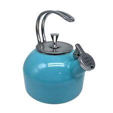 Kate Spade Lenox Turquoise/Aqua Teapot Kettle 2.5 Qt. Whistle While You Work picture
