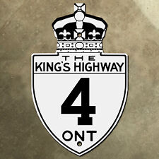 Ontario King's Highway 4 route marker road sign Canada 1930s picture
