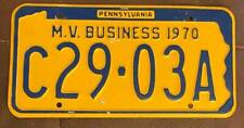 Pennsylvania 1970 MV BUSINESS License Plate - NICE QUALITY # C29-03A picture
