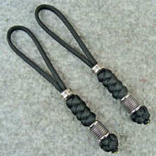 2 PACK Handmade Paracord Knife Lanyard With Steel Bead / Keychains Pendant picture