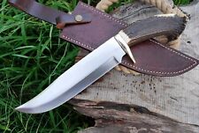 RARE CROWN ANTLER CUSTOM HANDMADE HUNTING SURVIVAL TACTICAL BOWIE KNIFE & COVER picture