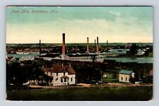 Kalamazoo MI-Michigan, Panoramic View Paper Mill, Antique Vintage Postcard picture