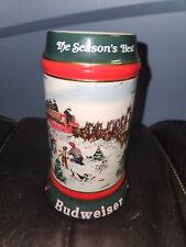 Vtg Anheuser Busch-Budweiser The Season's Best 1991 Holiday Beer Stein Mug picture