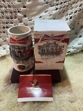 2014 Budweiser Holiday Stein with Certificate of Authenticity and Original Box picture