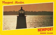 Newport RI Rhode Island, Newport Harbor Light Lighthouse, Vintage Postcard picture