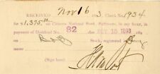 Baltimore and Ohio Receipt signed by Henry A. du Pont - Autographs - Autographs  picture