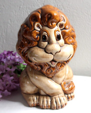 Vintage 1980's Hobbyist Lion Atlantic Mold Pottery Figurine picture