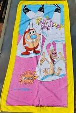 VINTAGE 1992 Nickelodeon THE REN & STIMPY SHOW Beach Towel OOAK Rare Excellent  picture