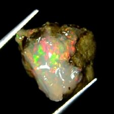 3.75Ct 100%Natural Ethiopian Crystal Black Opal Play Of Color Rough Specimen picture