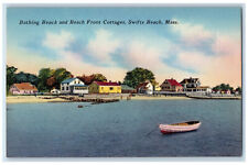 c1940's Bathing Beach and Beach Front Cottages Swifts Beach MA Unposted Postcard picture