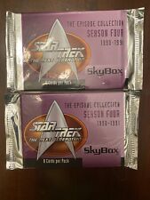 2 Pack Lot Skybox Star Trek The Next Generation Season Four 8 Cards Per Pack picture