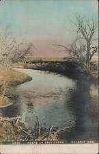 RPPC Waverly,NE Scene on Salt Creek Lancaster County Nebraska Postcard 1c stamp picture