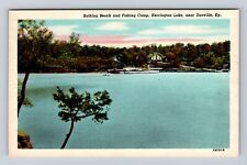 Danville KY-Kentucky, Beach And Fishing Camp, Herrington Lake, Vintage Postcard picture