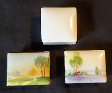 Antique Snuff BoxesTwo Nippon Painted Porcelain and One Q. & E. G. Royal Austria picture