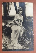 Tsarist Russia postcard 1909s Beautiful forest WITCH Nymph. Magic forest song   picture